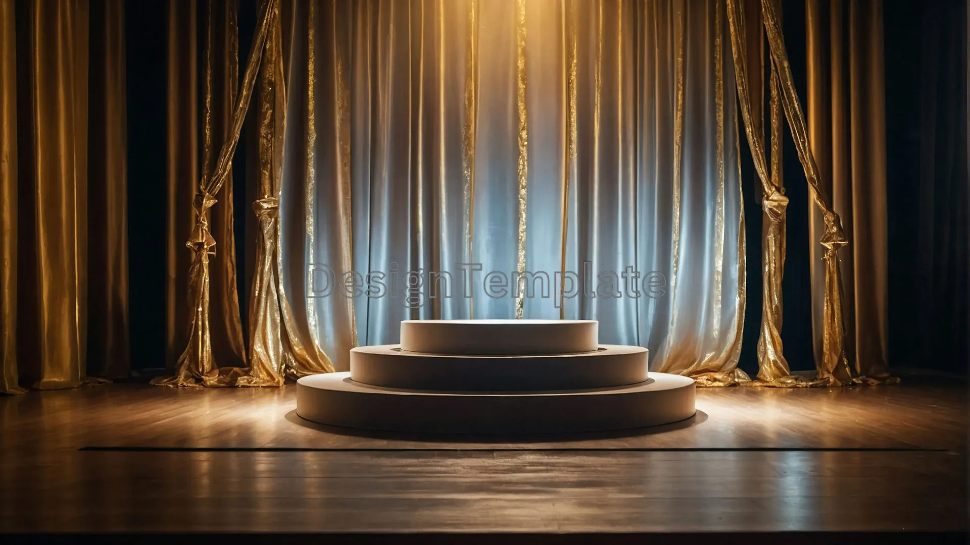 Textured Brilliance Fresh Theme Golden Fabric on Award Show Stage image